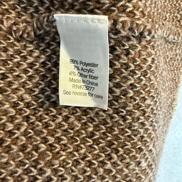 Nine West Brown and Black Leopard Print Cardigan Sweater, XXL - Picture 7 of 8